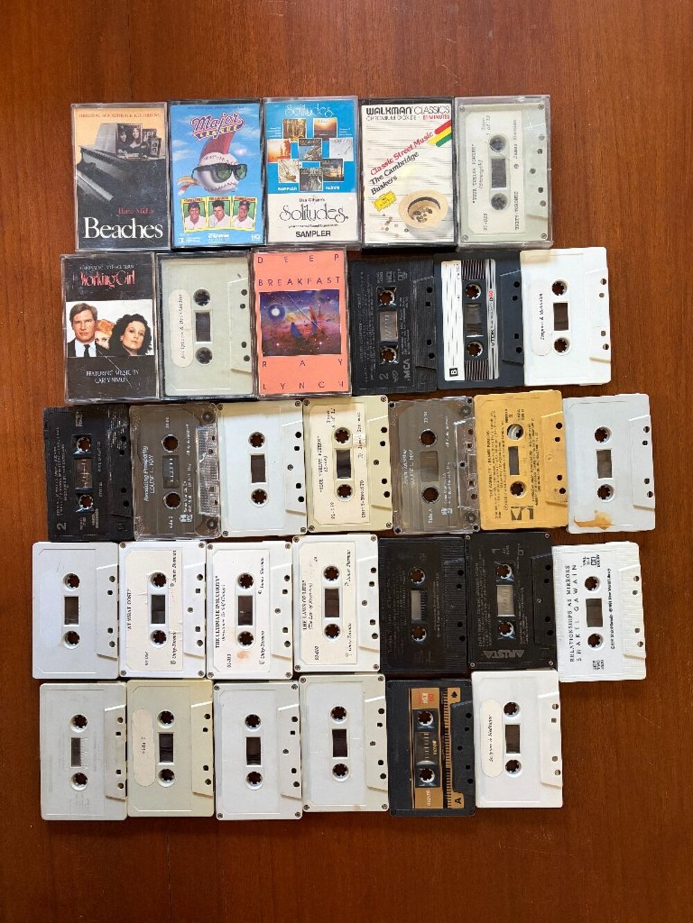 Lot of 31 Miscellaneous Audio Tapes Cassettes Used Untested